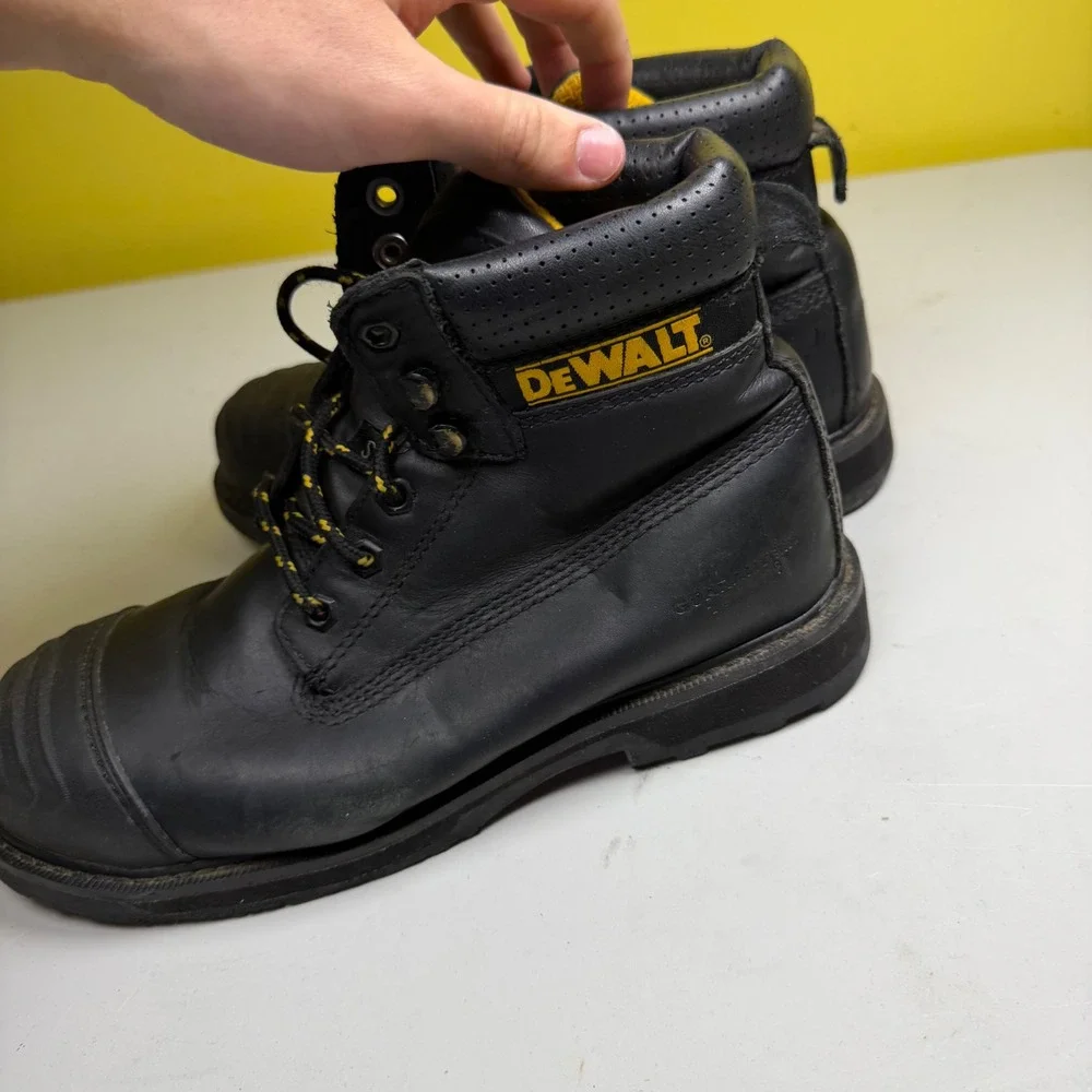 DeWalt Mens Black Leather Steel Toe Work Boots DXWP90009 Size 7 EH Rated‎